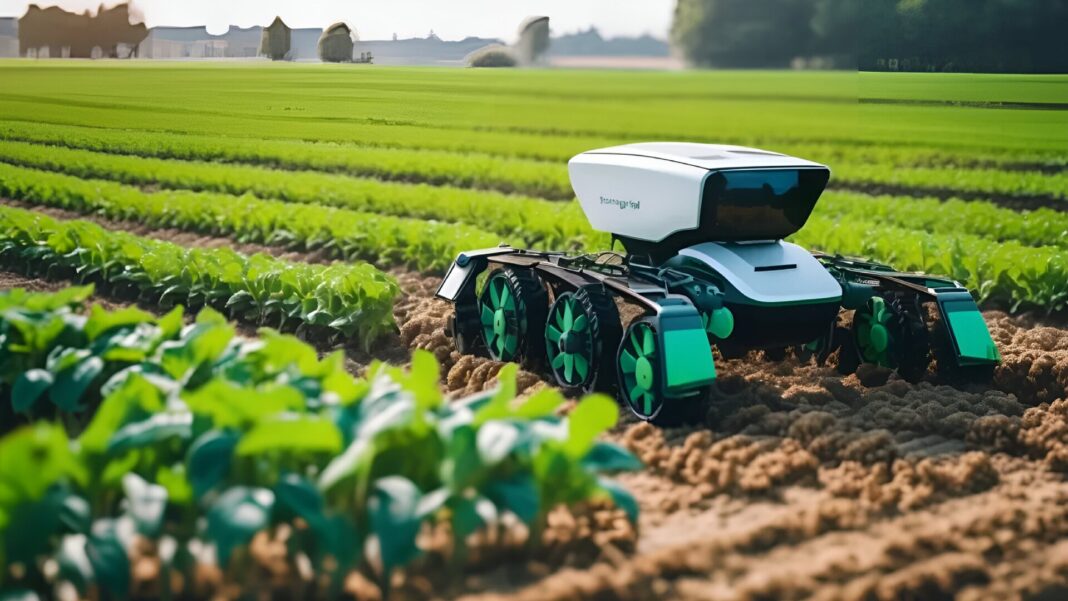 An AI-powered farming robot from an Indian agriculture AI startup