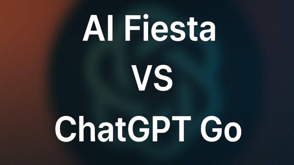 Title screen showing AI Fiesta versus ChatGPT Go