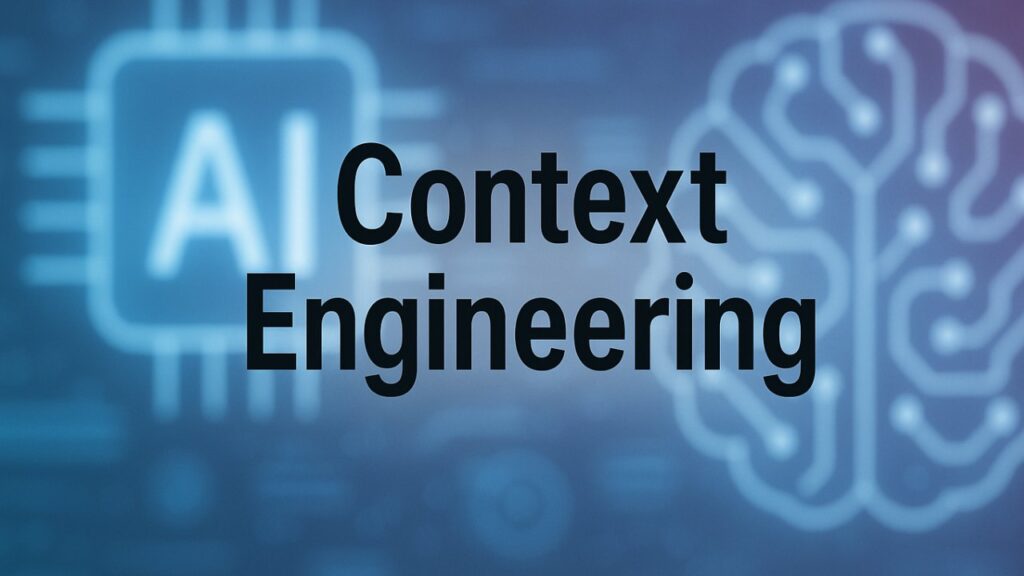 AI-themed background showing “Context Engineering” concept