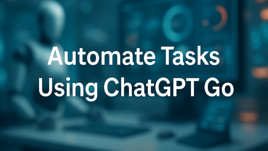 Text promoting task automation using free plan of ChatGPT Go