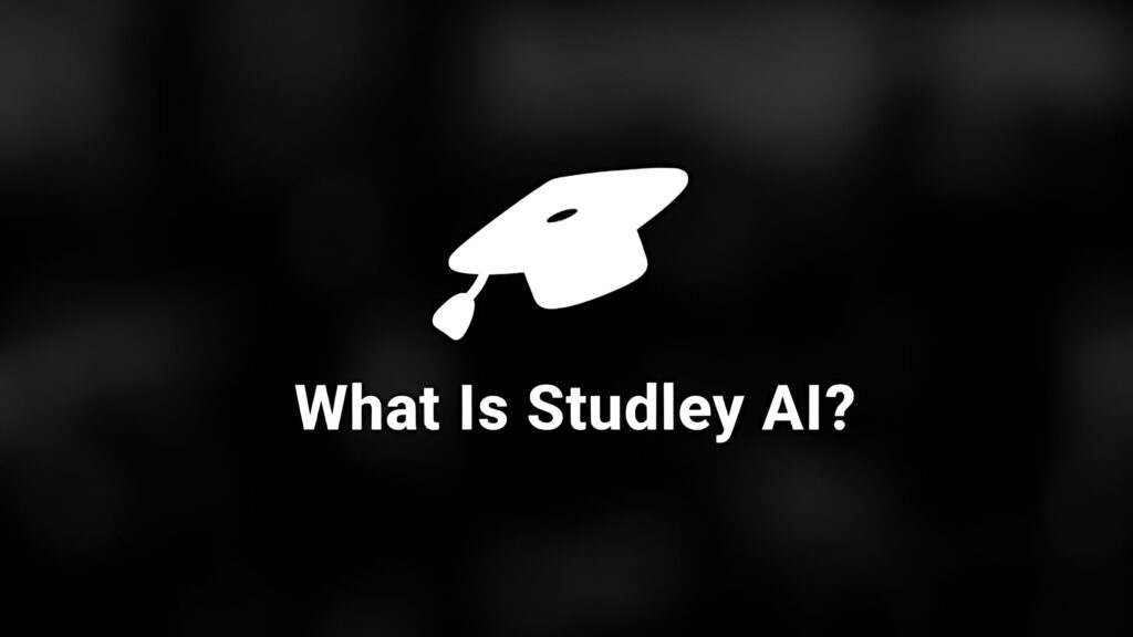 Studley.ai title screen with graduation cap icon